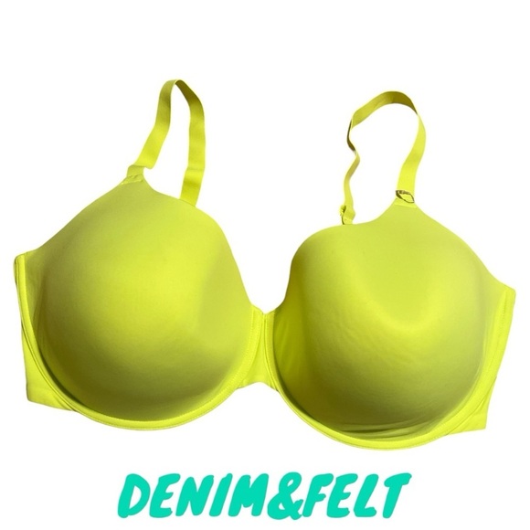 SKIMS FITS EVERYBODY T-SHIRT DEMI BRA | COLOR: GREEN HIGHLIGHTER | NEW/NWT!!💚💛 - Picture 3 of 10